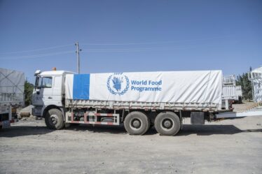 Un camion du Programme alimentaire mondial (PAM) à Adama, le 12 janvier 2023 en Ethiopie. crédit photo: @/afriquinfos