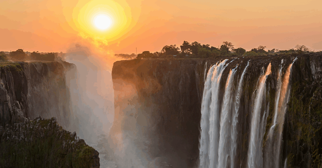 Les Chutes Victoria, Zambie, Zimbabwe