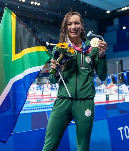 Tatjana Smith, championne olympique sud-africaine de natation, spécialiste de la brasse